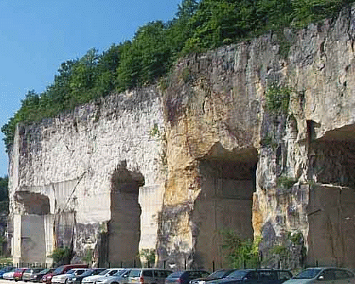 Diaporama : front de taille des anciennes carri�res de pierre � Euville, truffe, ch�teau Stanislas